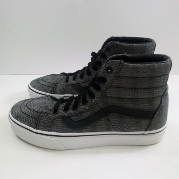 Vans Sk8-Hi Men 8 Women 9.5 Gray Black Skateboarding Shoes - Picture 3 of 8